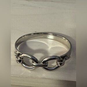 Coach Silver-Toned Horse Bit Bracelet